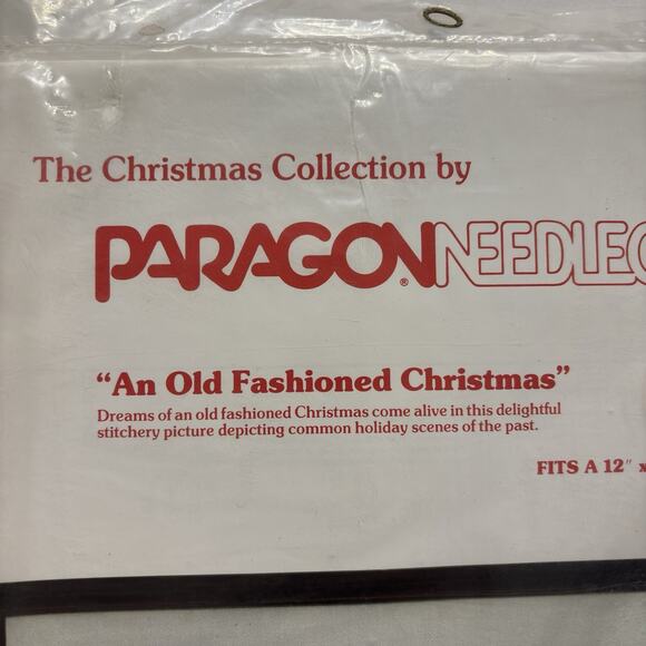 Vtg Crewel Stitch Kit Carolers Old Fashioned Christmas Paragon Needlecraft #6431 - Picture 3 of 7